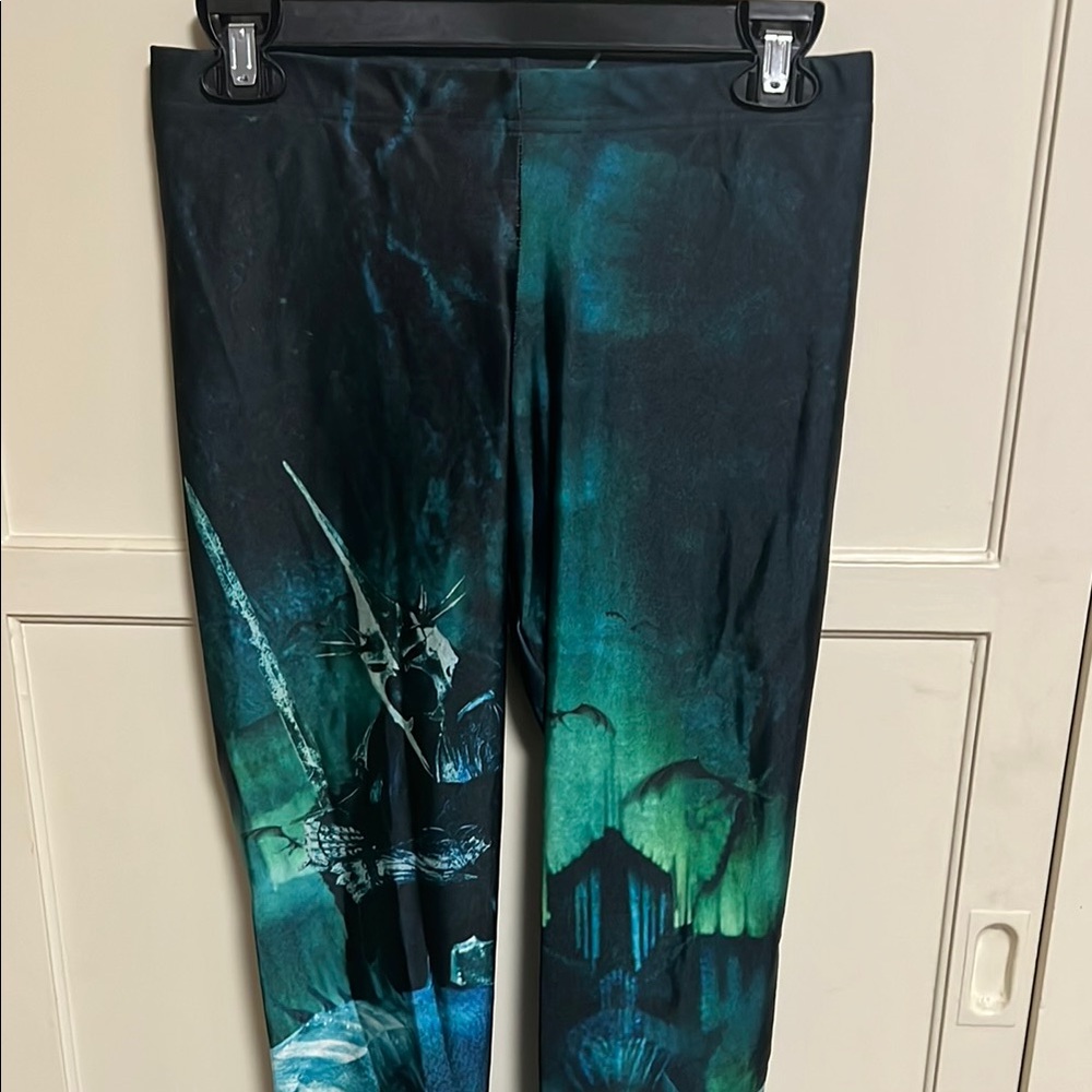 Blackmilk Black Teal Gothic Ocean Leggings